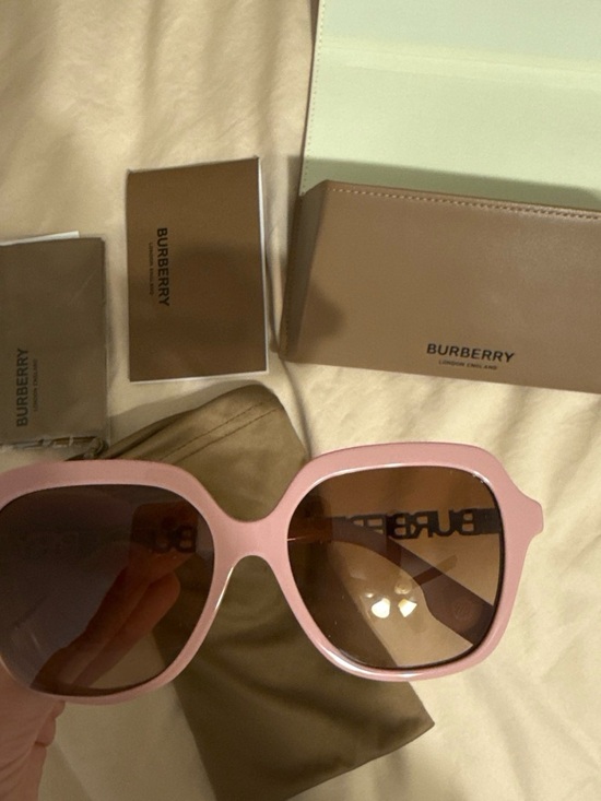 Burberry Accessories - Burberry Pink Frame Sunglasses with Brown Gradient Lenses